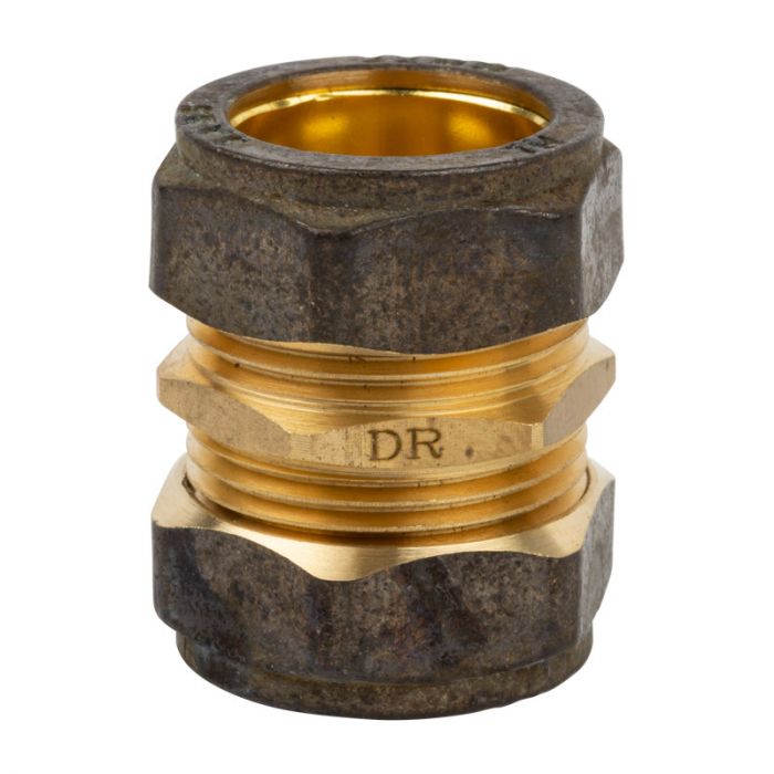 Bulk Pack x 10 Compression Brass Coupler CxC 22mm