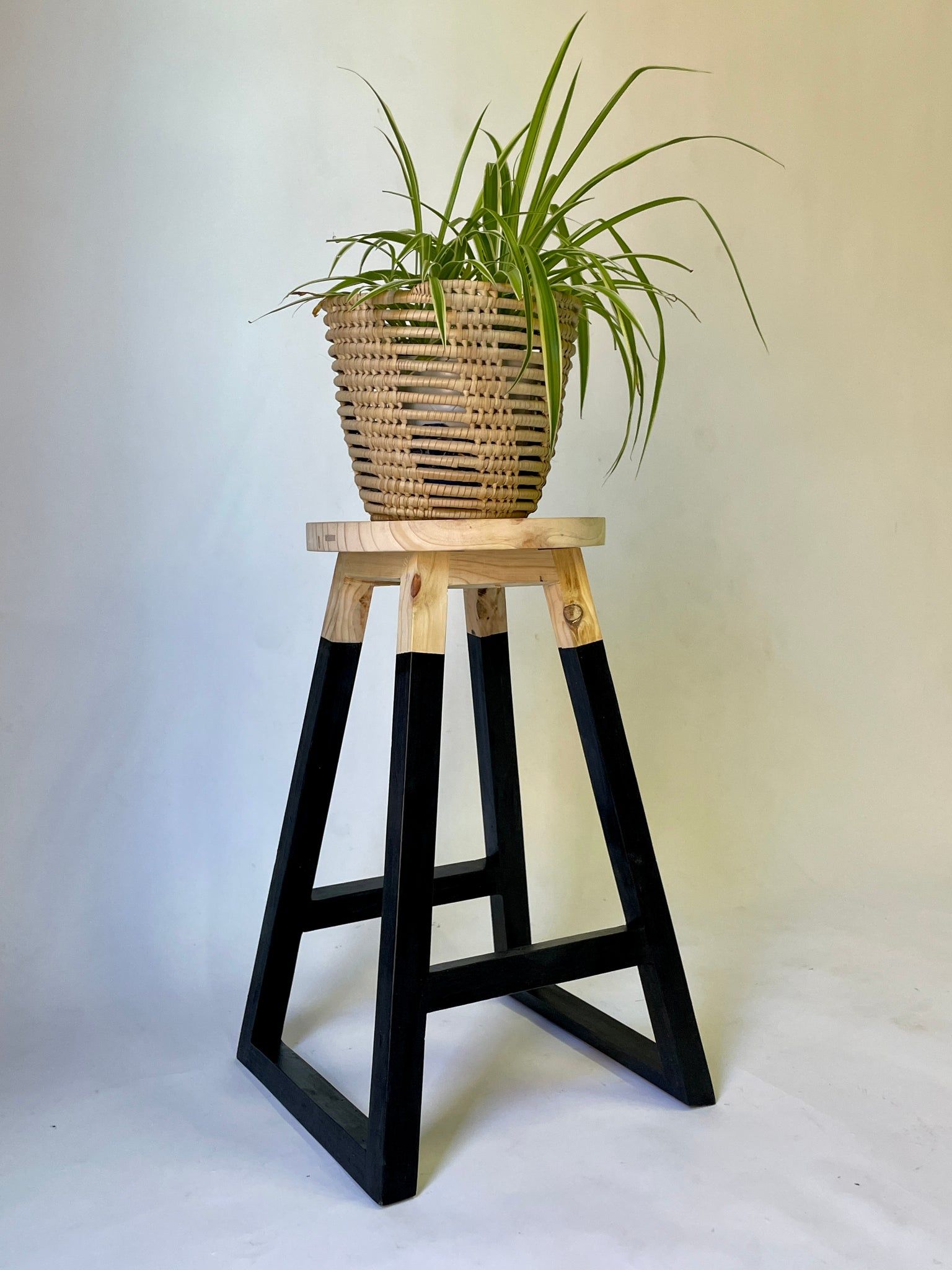 Mihla Round Top Stool - White