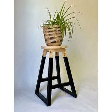 Mihla Round Top Stool - White
