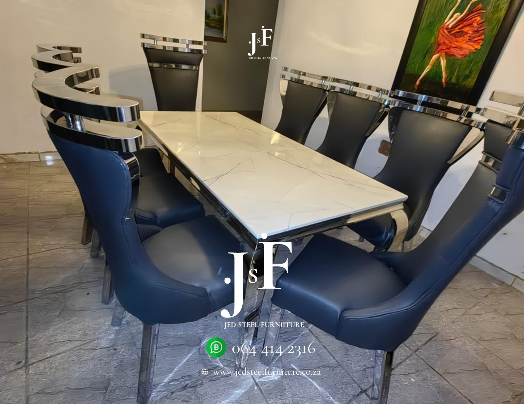 8-Seater Stainless Steel Dining Room Suite