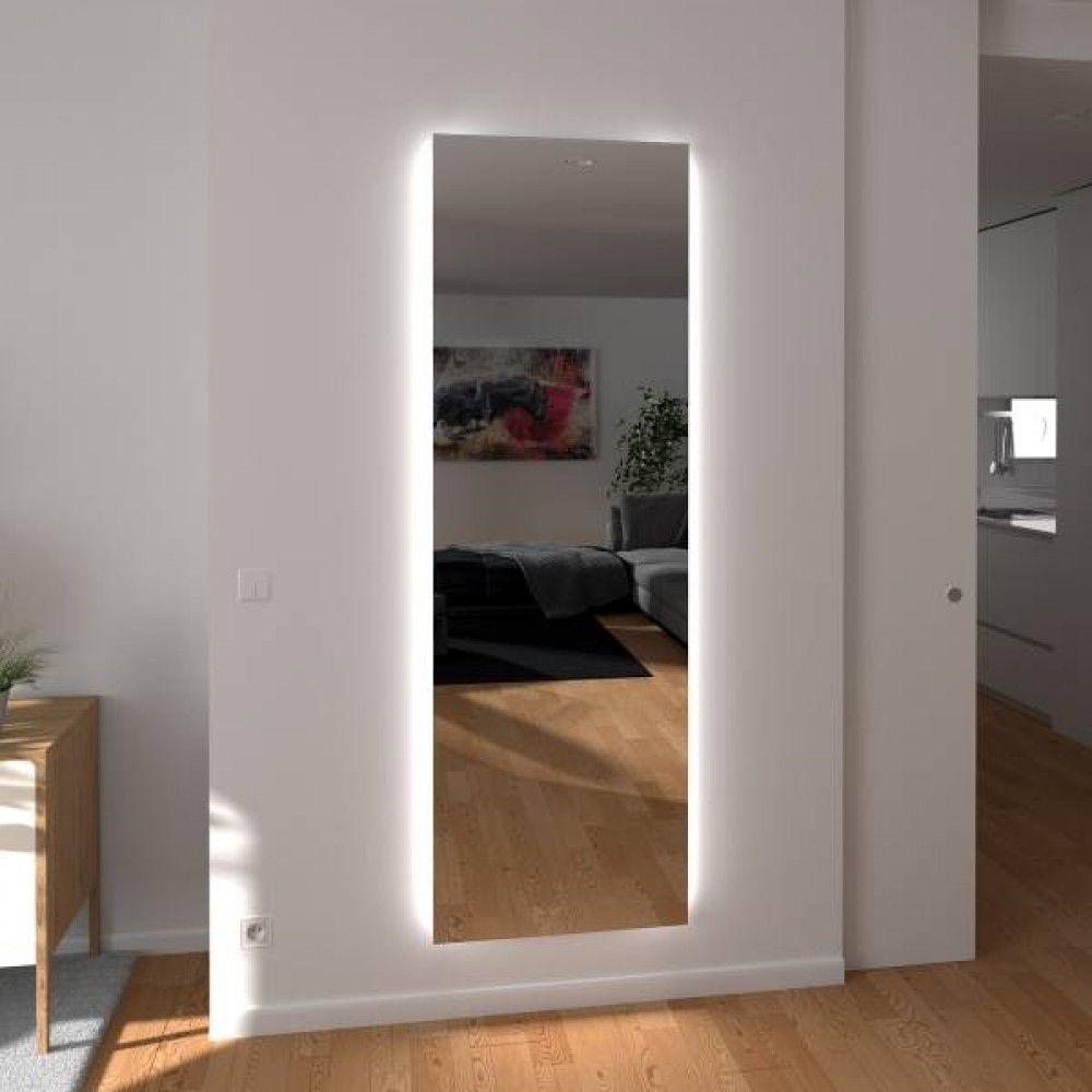 Emma Frameless Cool White Mirror 80x180cm