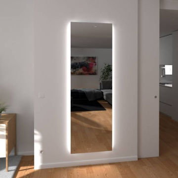 Emma Frameless Cool White Mirror 80x180cm