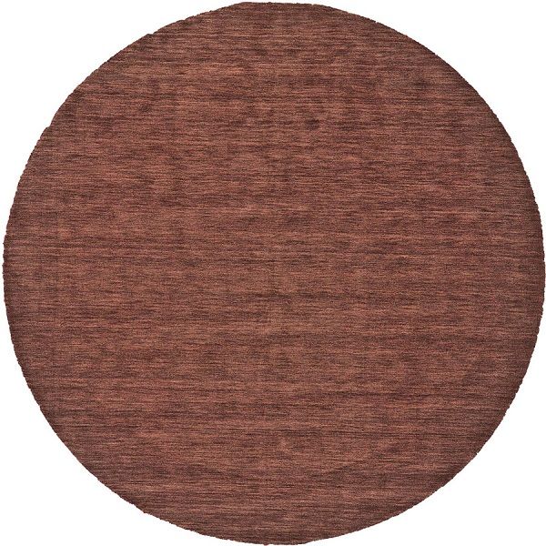 Luna Contemporary Solid Colour Rust Round