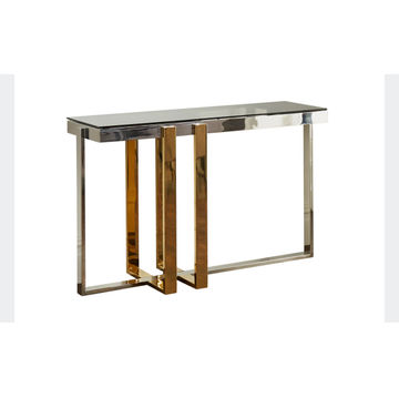 Asher Ornate Mixed Silver & Gold colour Console Table
