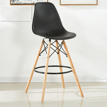GOF Furniture-Kim High Counter Kitchen Bar Stool, Black
