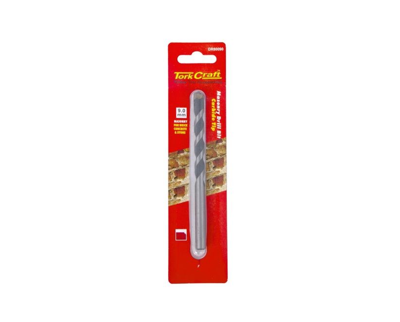 Tork Craft - Drill Bit - Masonry/Concrete - 9mm - 1/Card - 2 Pack