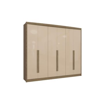 Rodriguez Wardrobe 6 doors | 6 drawers- Brown/Macadamia