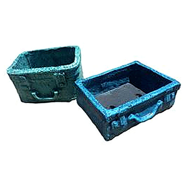 Suitcase Pair Planter Pots