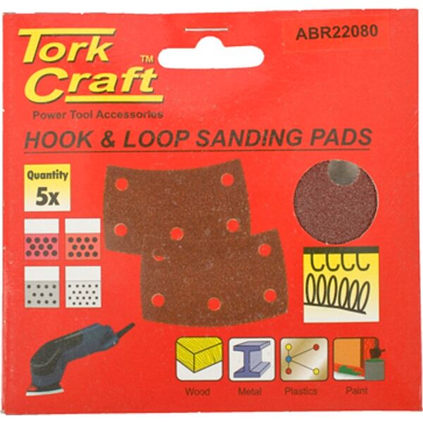 Sanding Pads Curved 80 Grit Hook And Loop