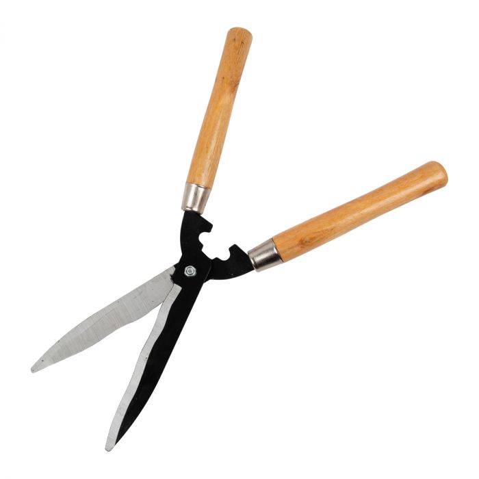 200mm Wavy Blade Hedge Shear With Wooden Handle - 4 Pack