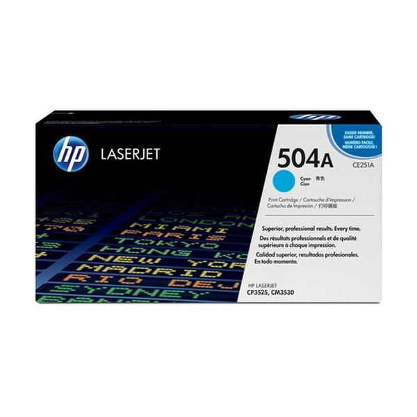 Hp # 504A Cp3525 Cm3530 Mfp Cyan Print Cartridge.