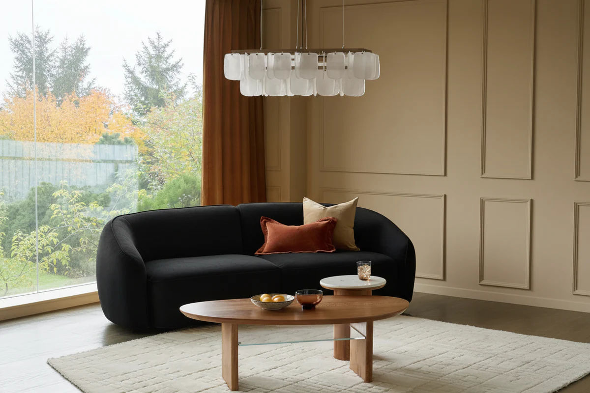 Zoey 3 seater sofa (Black)