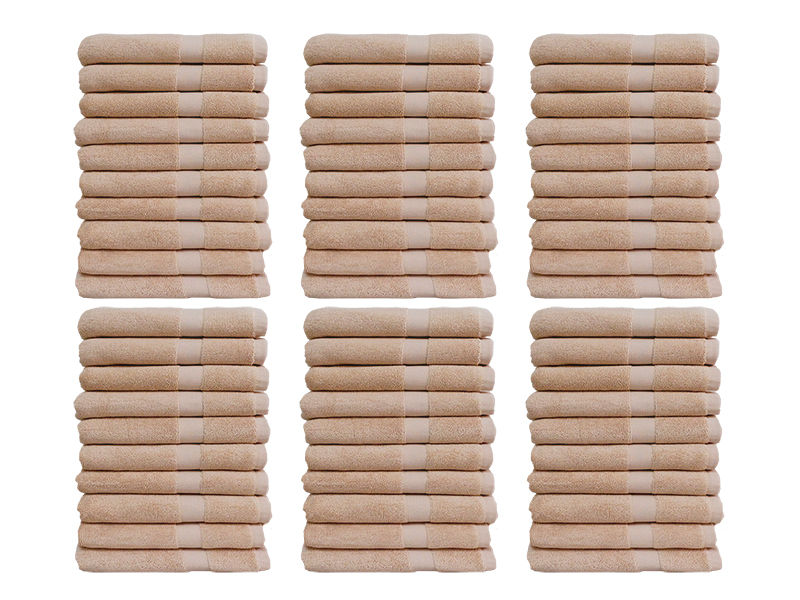 Bunty's Hotel Collection 900GSM 50x80cms Bath Mats - 60 Pc Pack - Tapioca