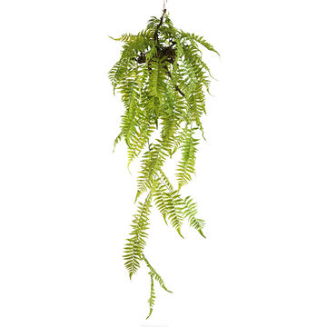 HouzeComfort Artificial Hanging Fern Pot Planter and Decor Plant