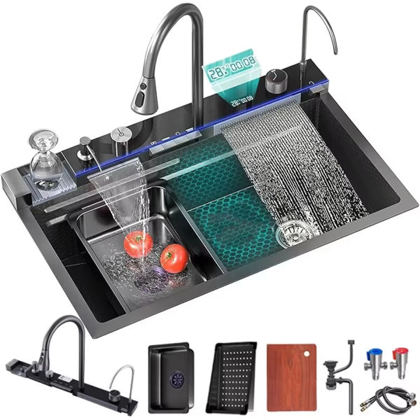 Multifunctional LED Modern Kitchen Sink 800mm
