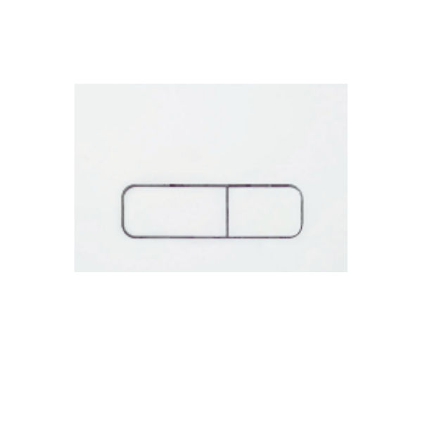 R/S FLUSH PLATE - MATT WHITE - DUAL - AD010-W
