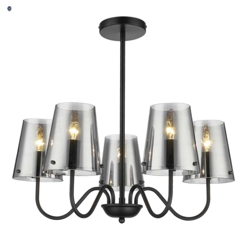 Metal and Wood Bead Chandelier