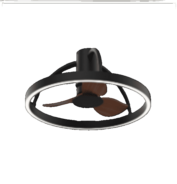 KLIGHT- Black Ceiling Fan & LED Light Fitting 60cm