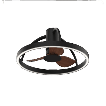 KLIGHT- Black Ceiling Fan & LED Light Fitting 60cm