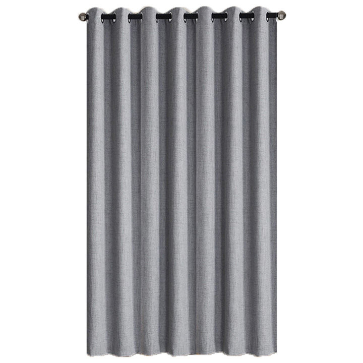 Matoc Designs Readymade Curtain - Blackout Light Grey - Eyelet - 500cm W x 221cm H