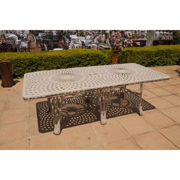 Ageless & Beautiful! Cast Aluminium Patio Table  / Garden Table / Outdoor Table King - Diamond - Rectangle (300cm x 100cm)