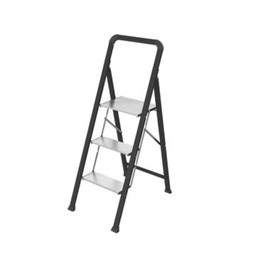 3 FOLDING STEP ALUMINUM STOOL WITH STEEL FRAME