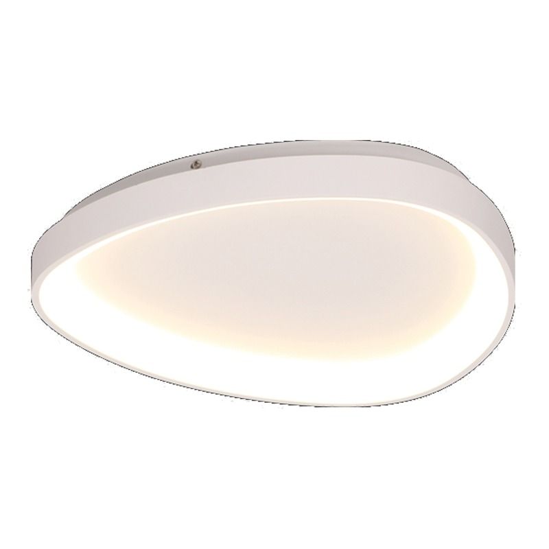 230v 36W LED Large Ovoid White 42cm Framed Ceiling Fitting