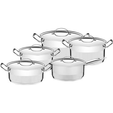 Tramontina 5 Piece. Stainless Steel Cookware Set With Triple-Ply Bottom