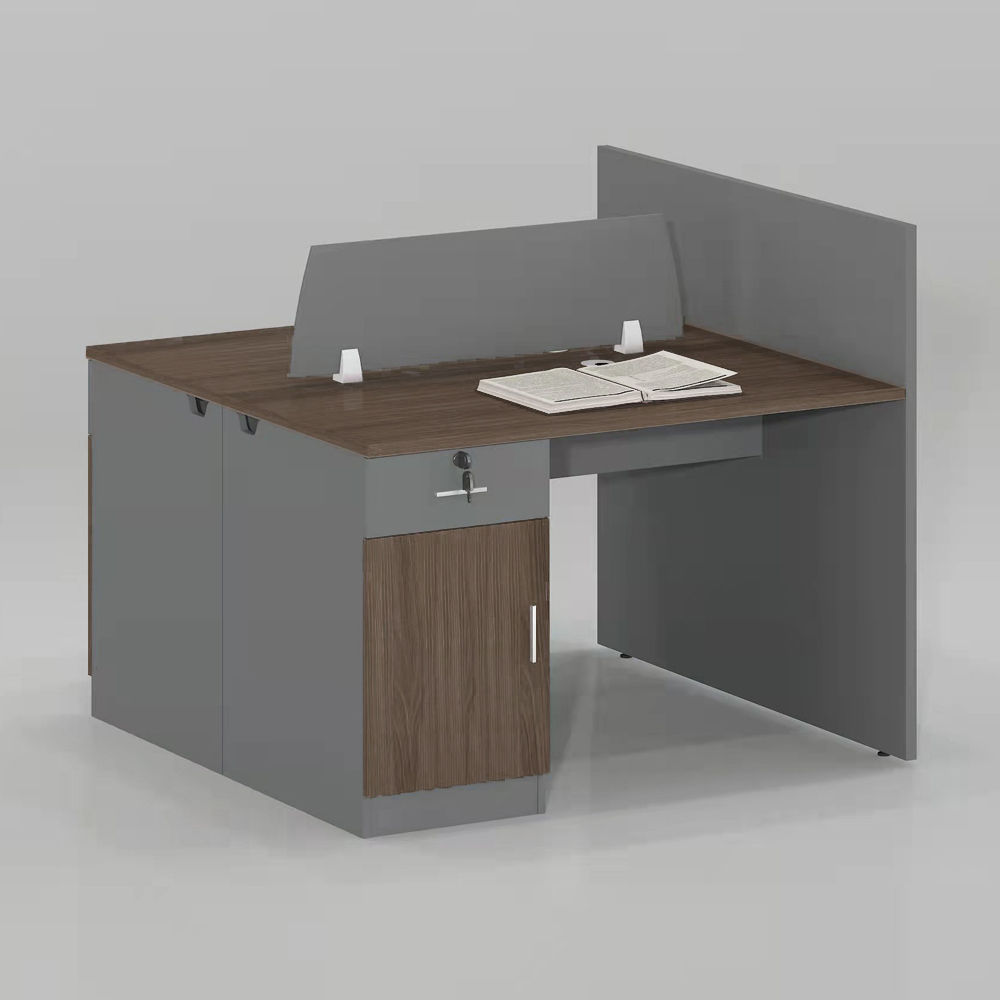 GOF Furniture - Merge Two-Seater Workstation, Dark Brown