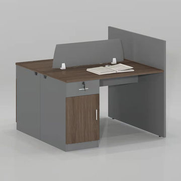 GOF Furniture - Merge Two-Seater Workstation, Dark Brown