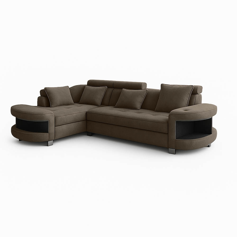 Maggie L Shape Corner Sofa-SD Light Brown