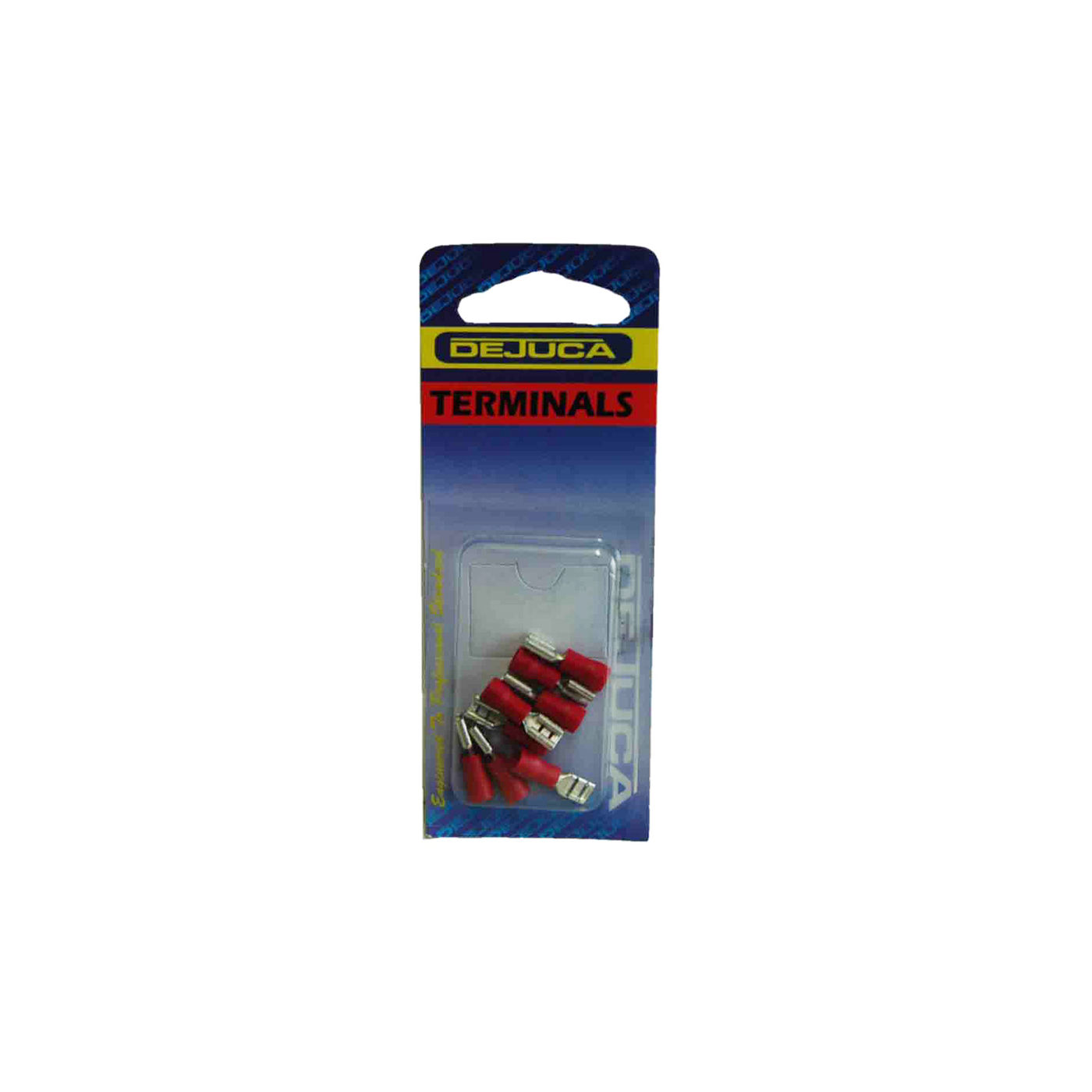 Dejuca - Terminal - Disconnect - Red - Female - 4.8mm - 8/Card - 4 Pack