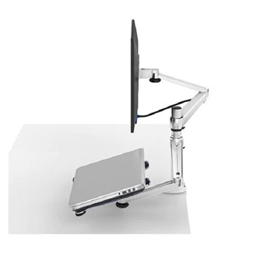 Adjustable Dual Monitor Arm with Laptop/Notebook Holder