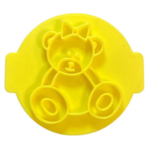 Home Hub Girl Teddy Bear Cookie Embosser