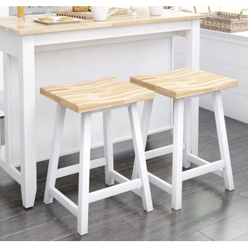 GreenLine Interior Pine and White Bar Chair