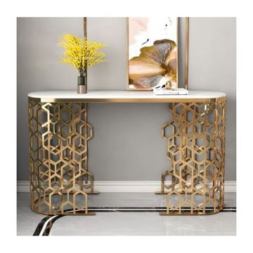 Dulcie Luxurious Gold Console Table