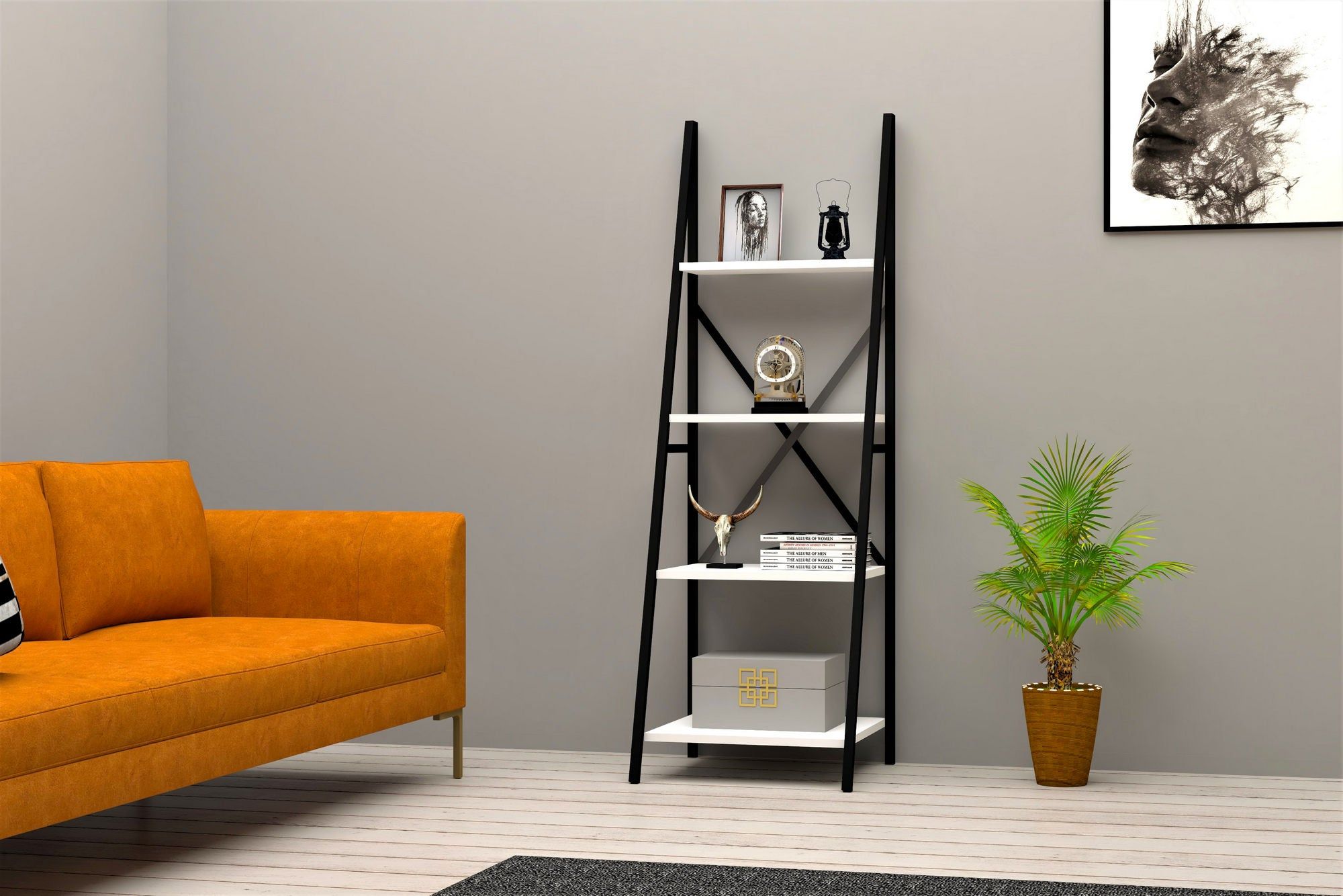Bookshelf Passi - White, Black