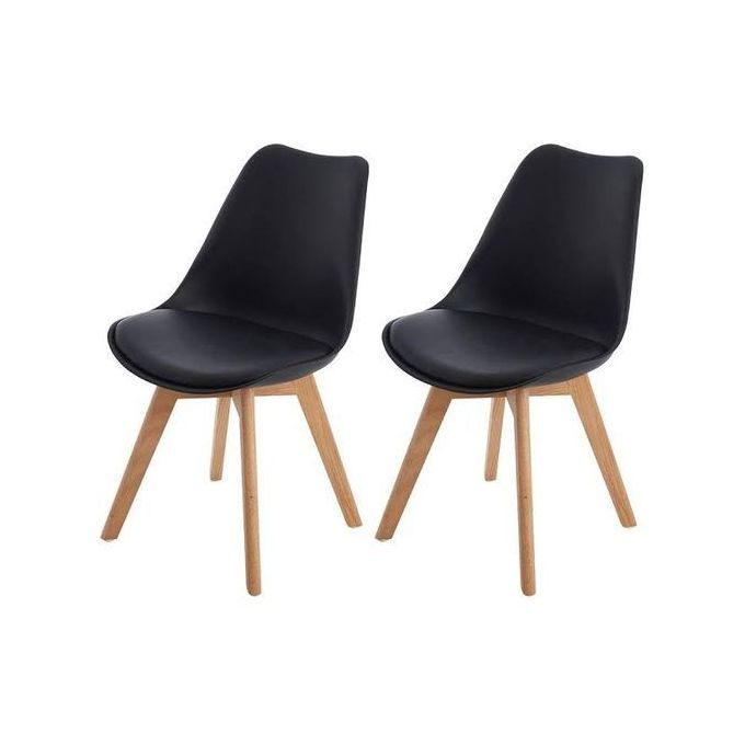 Dining Padded Chair - Set Of 2- Black