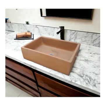 Bespoke Burnt Orange Concrete 65x45x20cm Single Butler