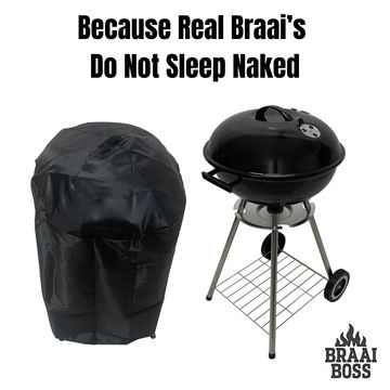 BraaiBoss– 46cm Premium Charcoal Kettle Braai with Thermometer & Protective Cover