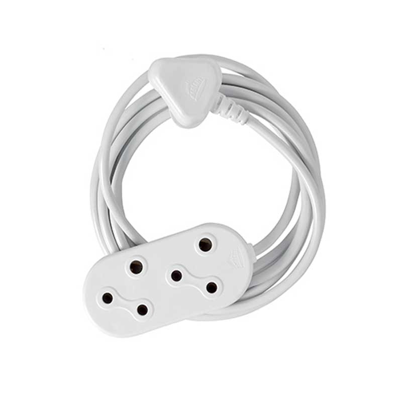 UNITED ELECTRICAL Extension Cord White 5m