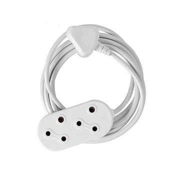 UNITED ELECTRICAL Extension Cord White 5m