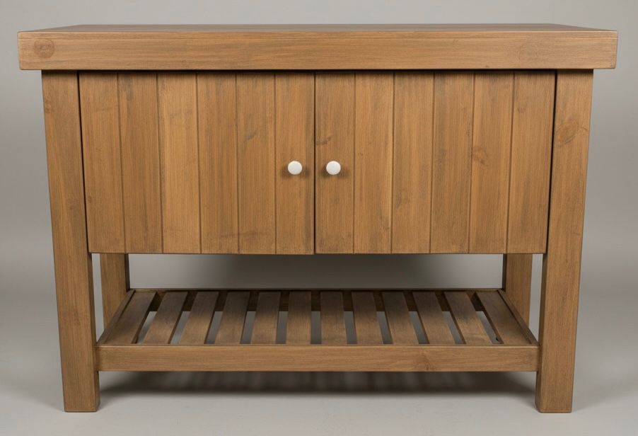 Rustic Pine vanity w/ pine top