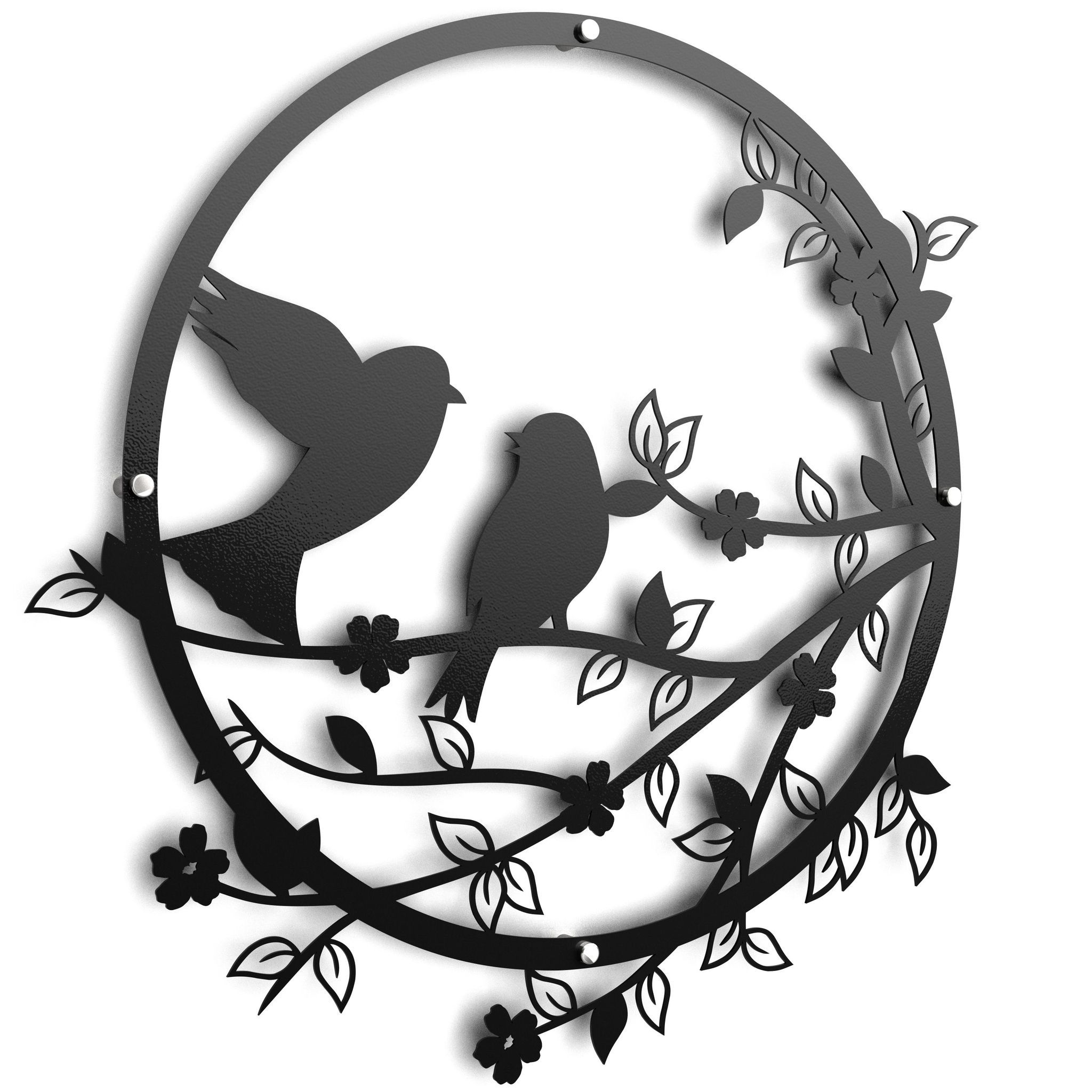 Tweety Birds Raised Metal Wall Art Home Décor - 60x60cm By Unexpected Worx