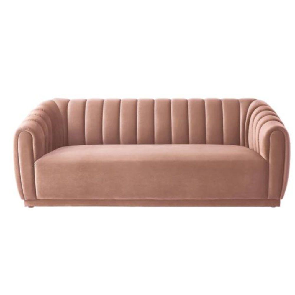 Ludovica Two Seater Stripe Couch-Pink