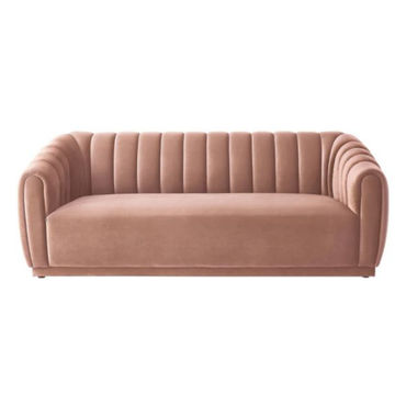 Ludovica Two Seater Stripe Couch-Pink