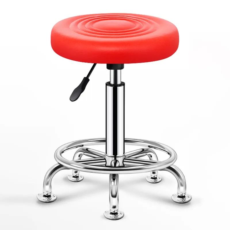 KCW-Bubba Red Short Bar Stool-PU leather