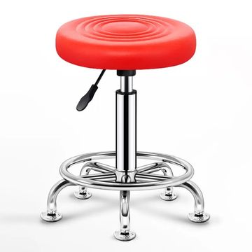 KCW-Bubba Red Short Bar Stool-PU leather