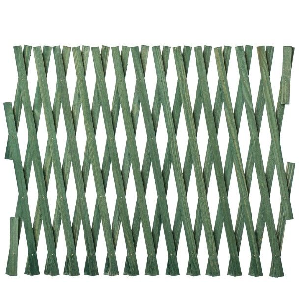 Wooden Expanding Trellis Green 900x2500mm