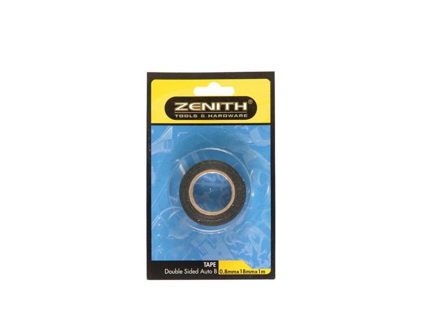 Zenith - Double Sided Auto Tape - 0.8mm x 18mm x 1m - 4 Pack
